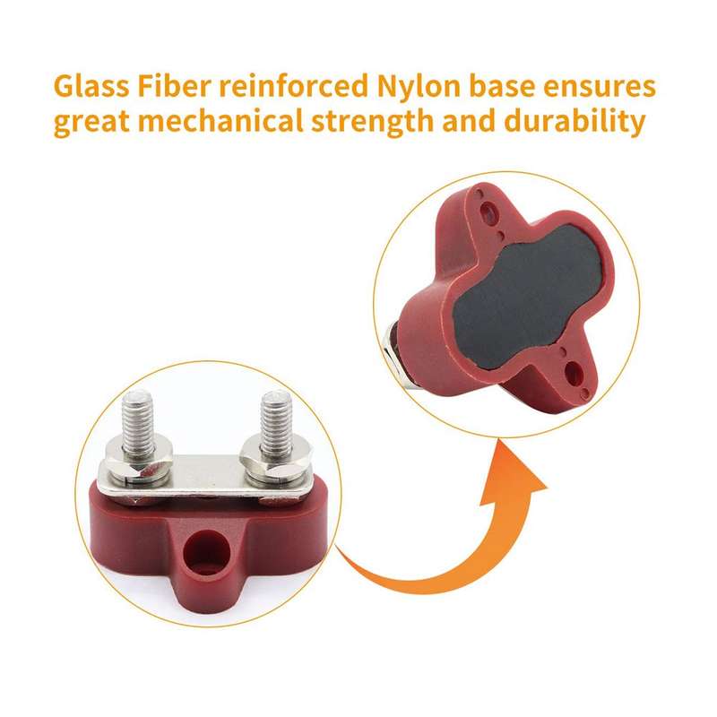 Double Terminal Block Spiral Fixed Wire Connector, Color: M8 Black