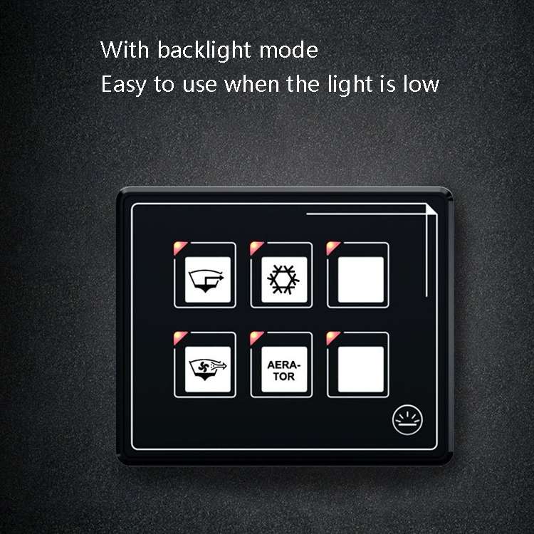 SP5106 RV Yacht Modified 5mm Film Touch 6-Bit Panel Switch