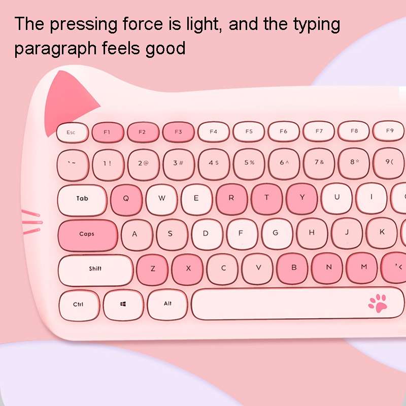 MOFii 2.4GHz 84 Keys Wireless Keyboard and Mouse Set(Purple)