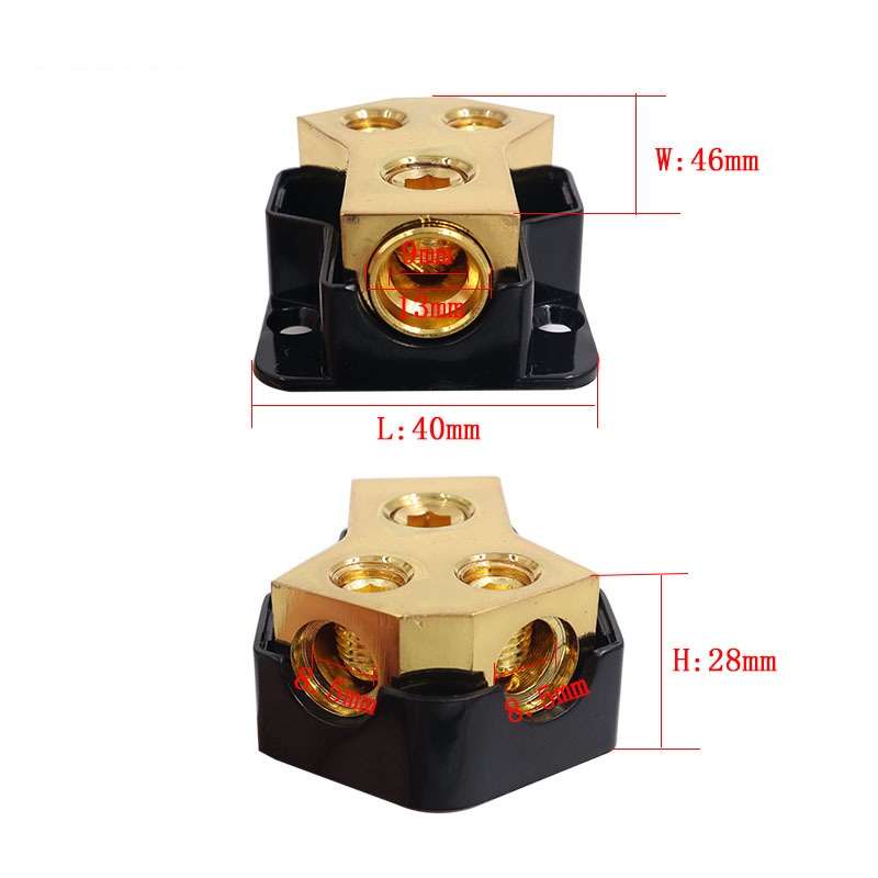 DB31 Car Audio Amplifier Modified Insurance 1 Point 2 Splitter, Specification: Copper