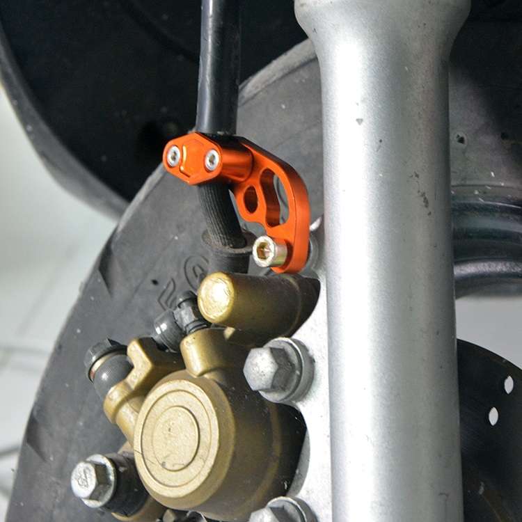 2 PCS Motorcycle Modification Accessories Universal Brake Hose Clamp(Orange)