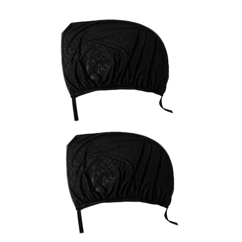 1 Pair Mesh Linen Car Adhesive Curtain Sunshade(Rear Window)