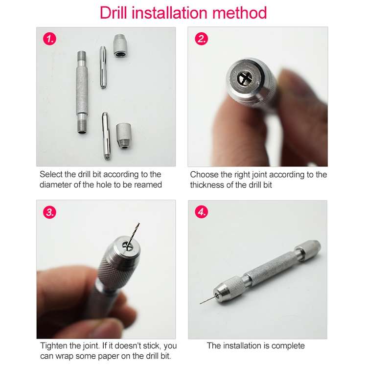 Double-ended Steel Pick Aluminum Slloy Hand Drill Punch