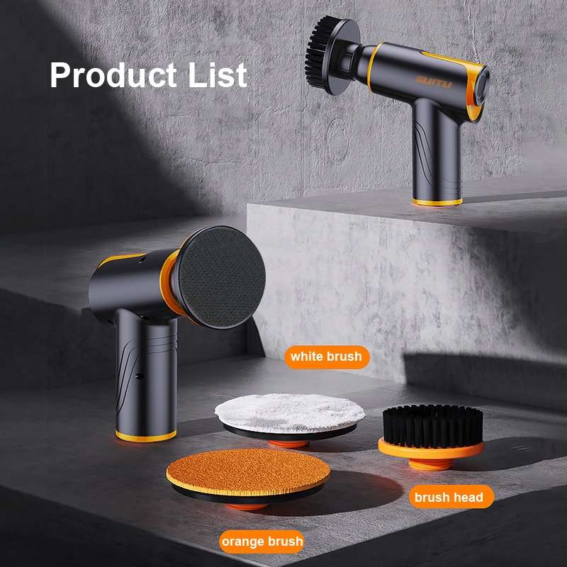 SUITU ST-6602 100W 1800RPM Wireless Car Waxing Machine Car Polishing Machine(Orange)