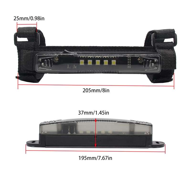 T-S007 Motorcycle Retrofit LED Bar Light Accessories For Polaris RZR(Smoke)
