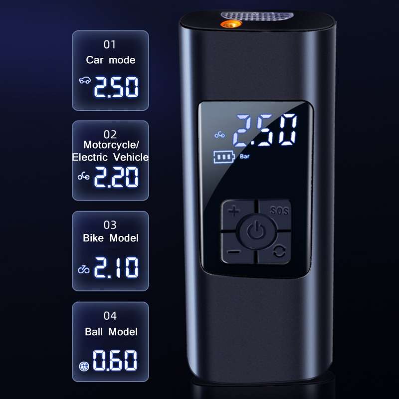 Car Portable Digital Display Electric Air Pump, Specification: 2712 Wired Version