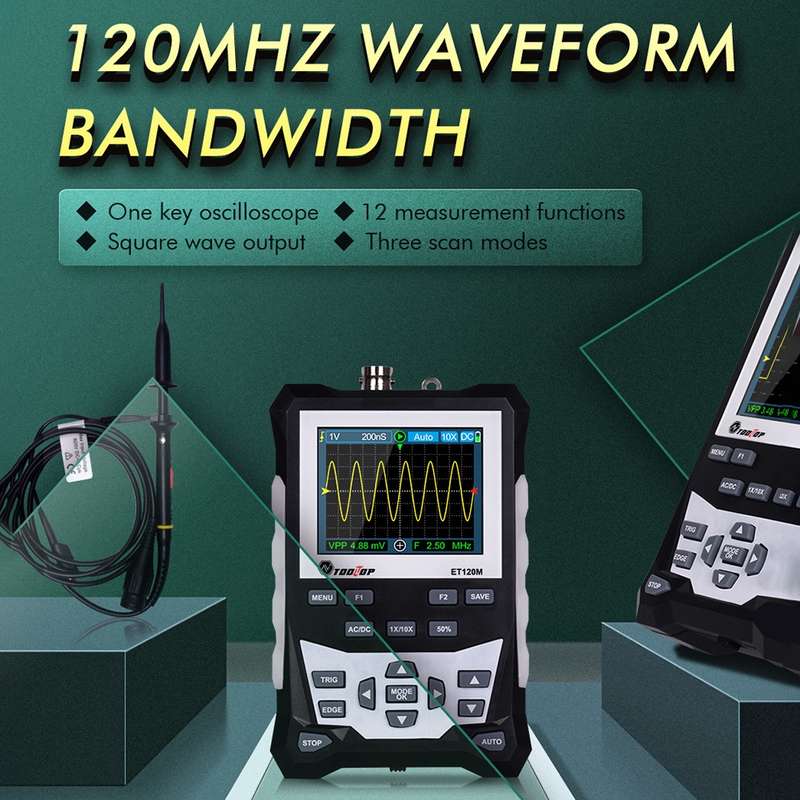 ET120M 120MHz Digital Color Simulation Oscilloscope