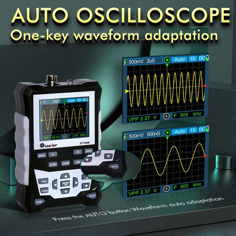 ET120M 120MHz Digital Color Simulation Oscilloscope