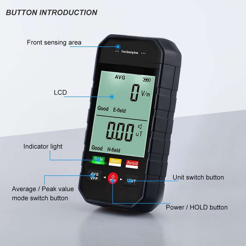 ET925 Large Screen Digital Display Electromagnetic Radiation Detector