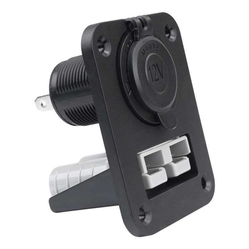 Large Current Plug With 12V Cigarette Lighter Panel Combination