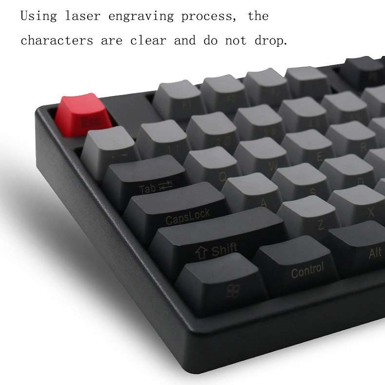 Mechanical Keyboard Laser PBT Keycap White No Words