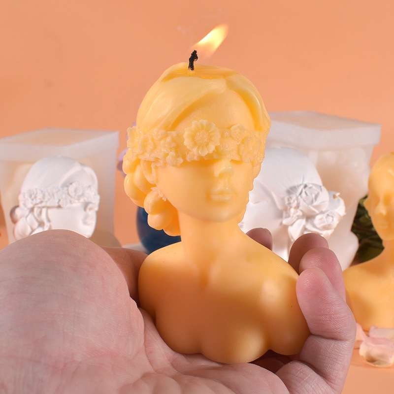 Aromatherapy Plaster Mold Rose Beauty Candle Silicone Mold, Style: Cover Eyes