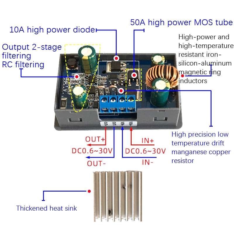 5-30V Adjustable DC Voltage Regulator Power Module Solar Charge
