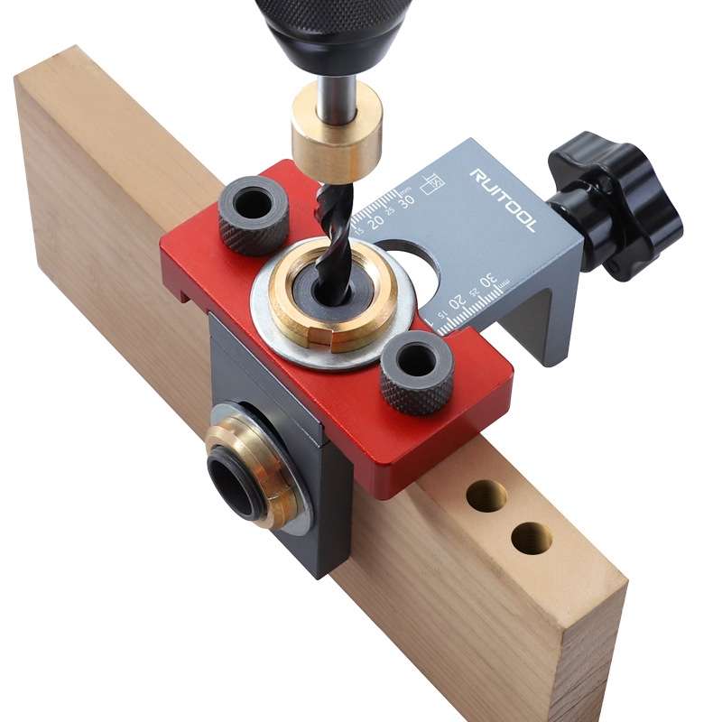 3 In 1 Punching Locator Round Wooden Connectors Open Machine(Locator Monomer+Nut Wrench)