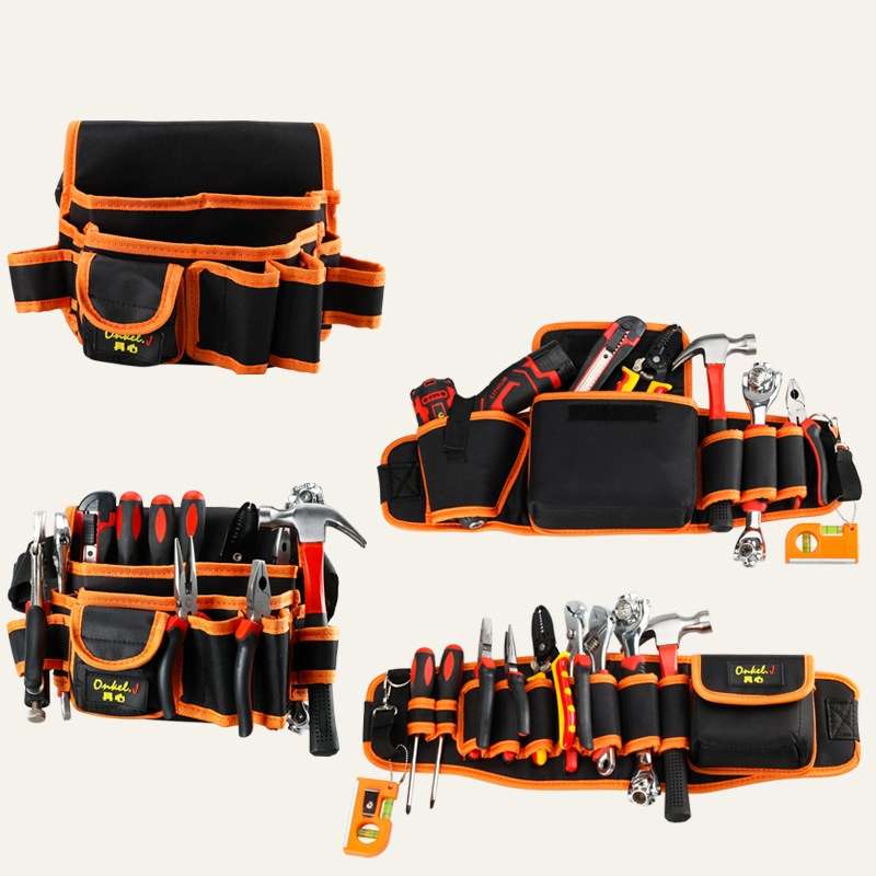 Onkel.J Electrician Waist Bag Canvas Multifunctional Tool Bag , Series: C Type