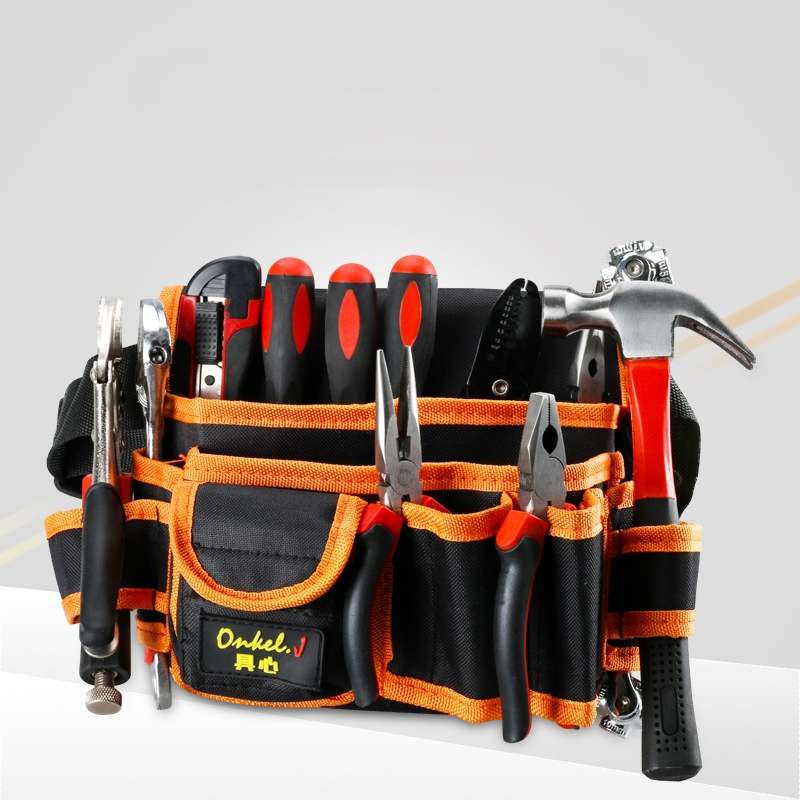 Onkel.J Electrician Waist Bag Canvas Multifunctional Tool Bag, Series: D Type