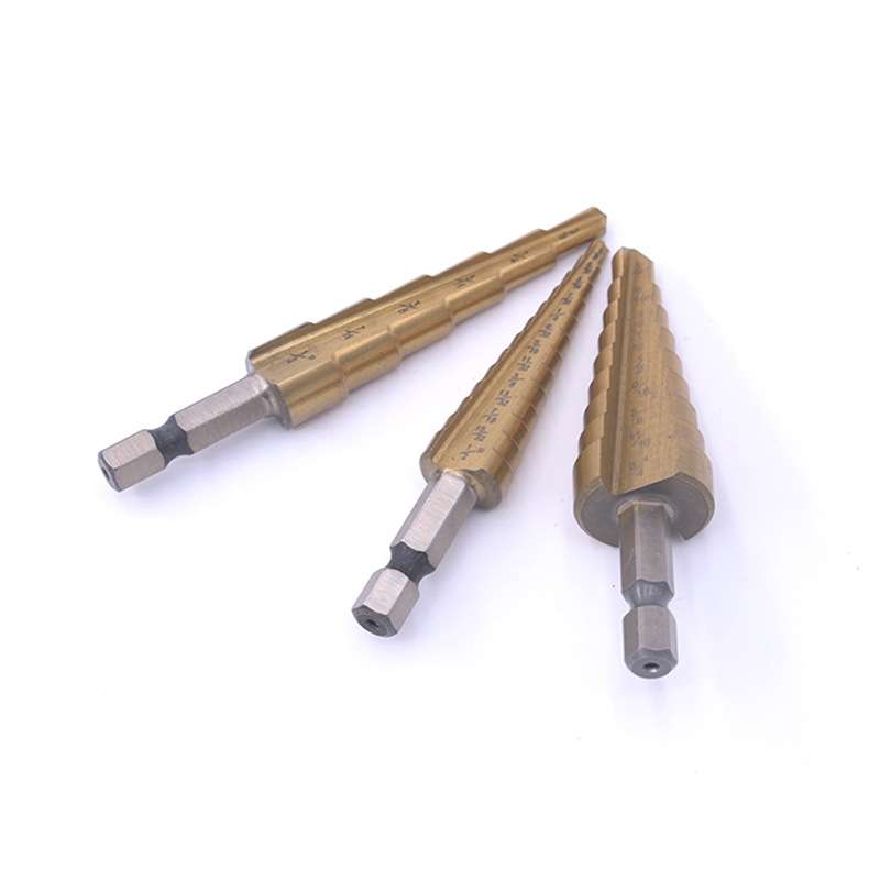 3 In 1 Hexagonal Shank Step Drill High Speed Steel Rear Hole Opening Tool(Plastic Bag Packaging)
