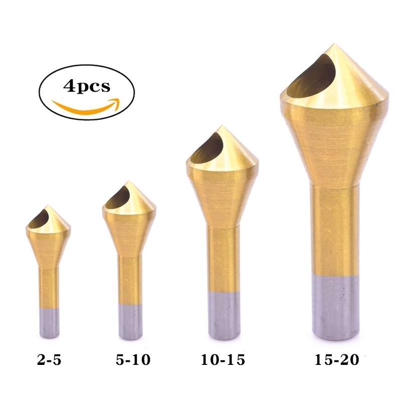 4 PCS / Set High-Speed Steel 90 Degree Renovation Interpolation Panel Chamfered Knife