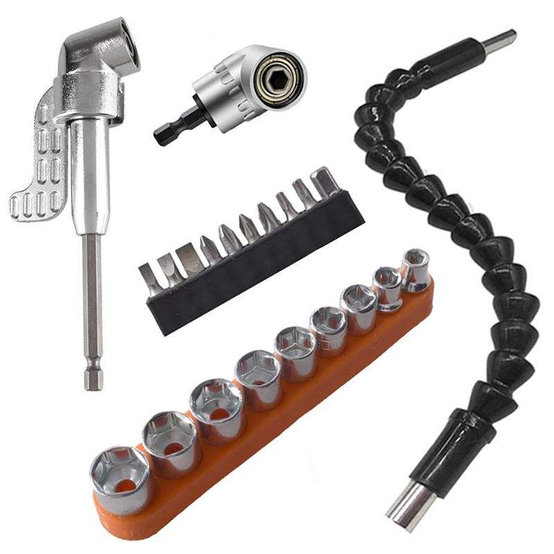 22 PCS / Set Screwdriver Corner Universal Soft Shaft Hex Handle Batch Combination Tool(Silver)