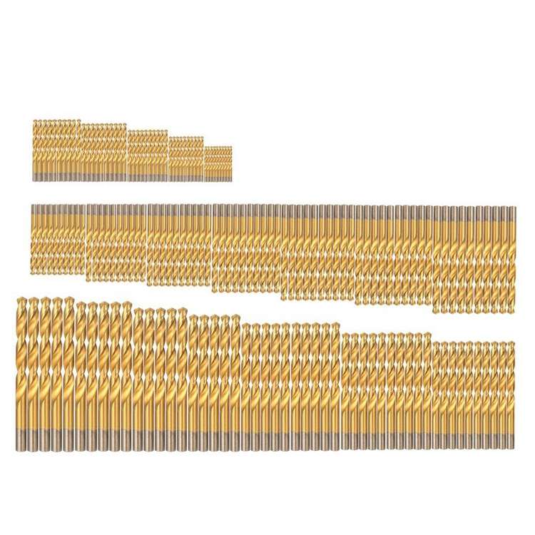 170 PCS / Set 1-10mm High-Speed Steel Metal Open Hole Straight Shank Twist Drill Bit(Black Box)