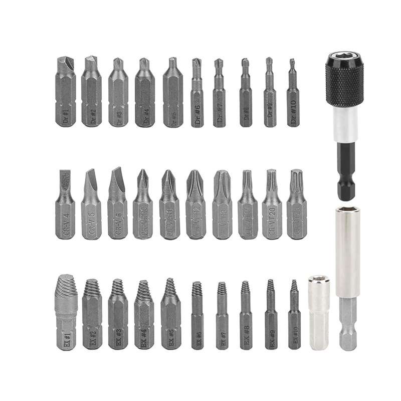 33 PCS / Set Broken Wire Extractor Set High-Speed Steel Damage Screw Disassembly Tool