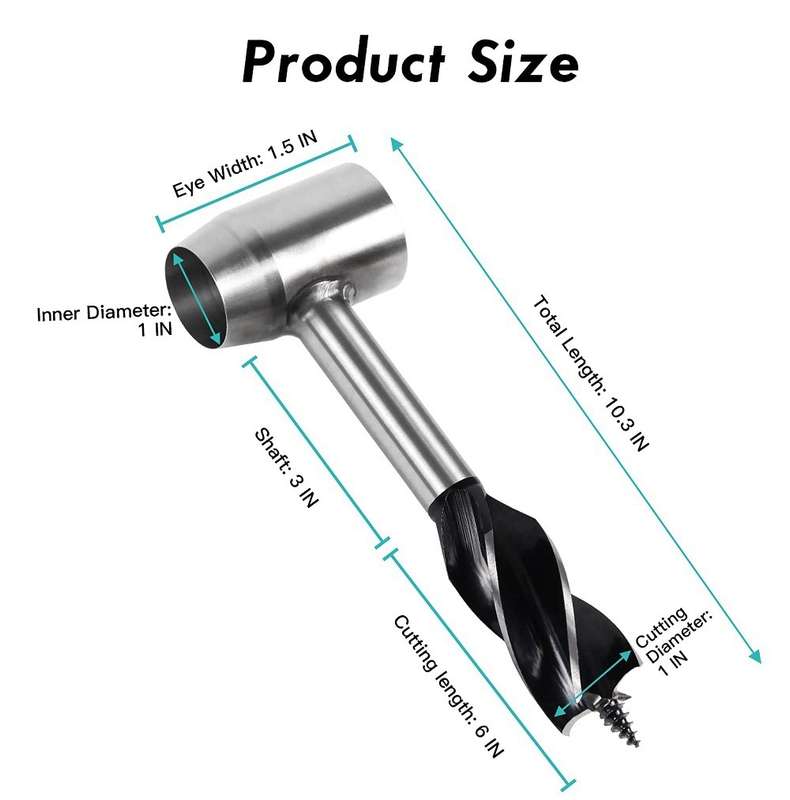 Woodworking Hand Drill Outdoor Survival Drill Hand Screw Drill With PU Case (Brown)