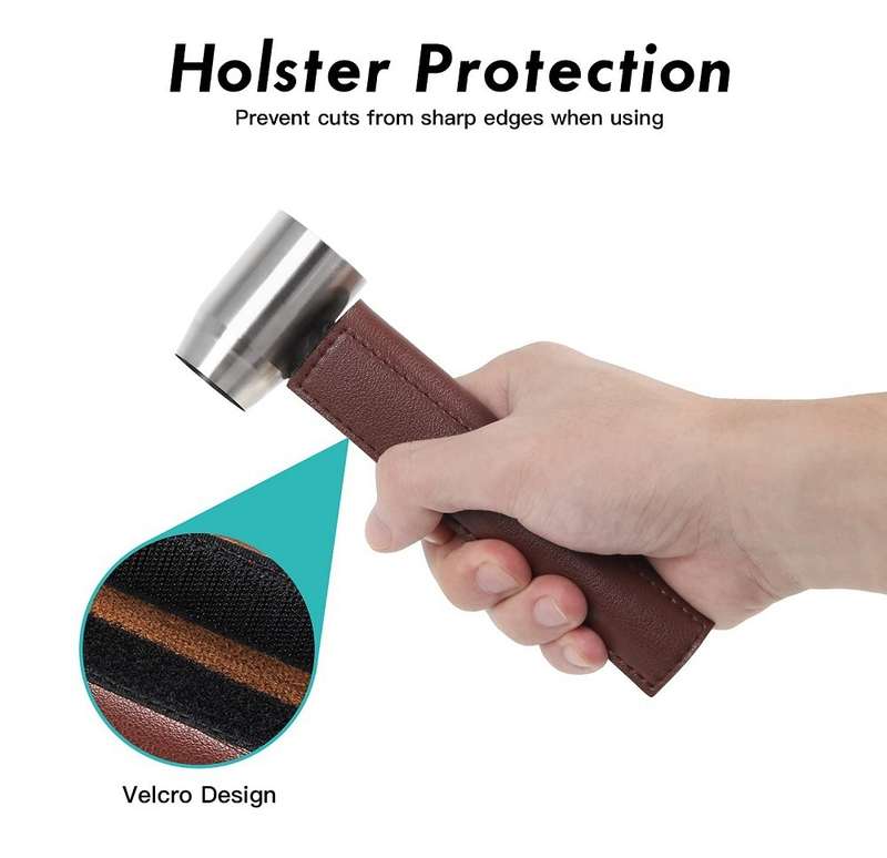 Woodworking Hand Drill Outdoor Survival Drill Hand Screw Drill With PU Case (Brown)