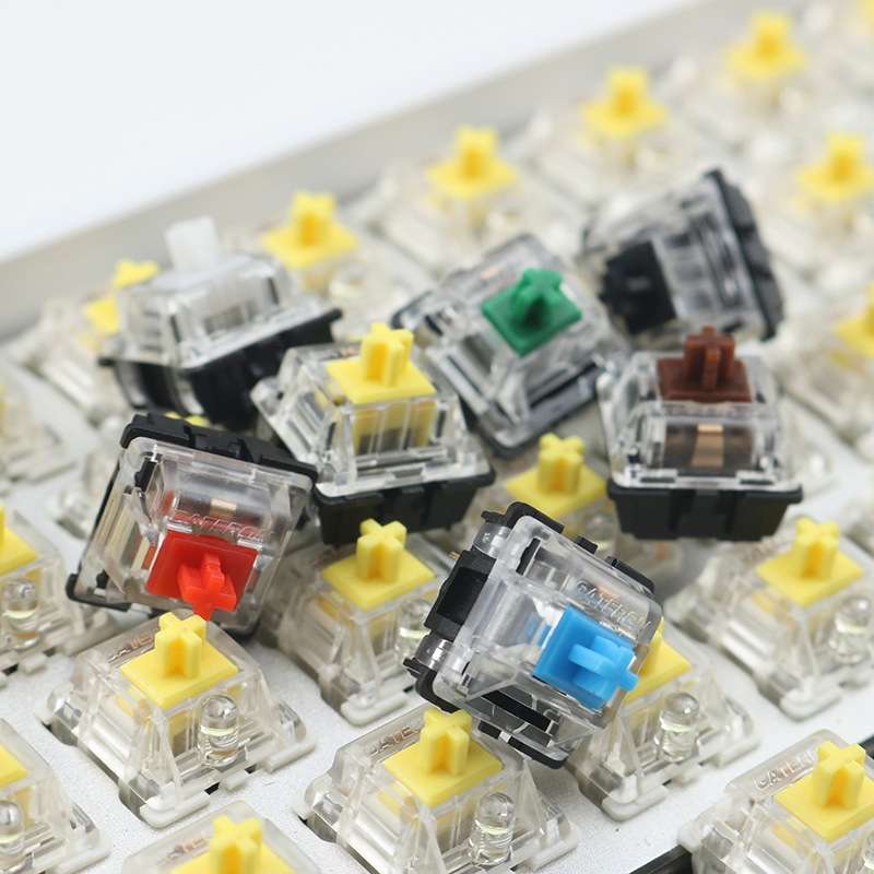 10 PCS Gateron G Shaft Black Bottom Transparent Shaft Cover Axis Switch, Style: G3 Foot (Red Shaft)