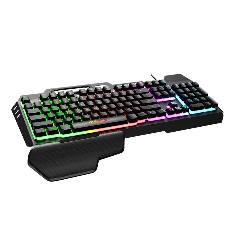 IMICE GK-700 104 Keys Metal Backlit Gaming Wired Suspended Illuminated Keyboard With Hand Rest, Cab