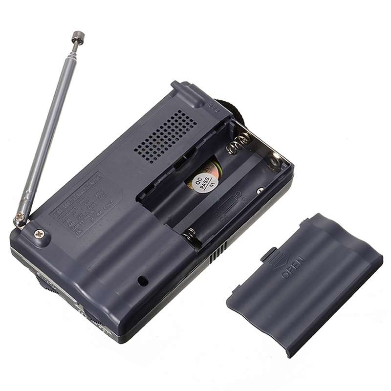 INDIN BC-R21 AM/FM Portable Radio Old Man Morning Practice Player(Silver Gray)