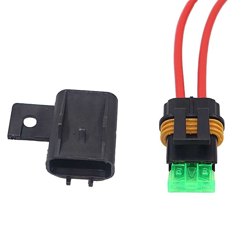 Car Slice Fuse Holder Waterproof Fuse Box Tape Line Fuse Box(Insurance Box With No.12 Cable)