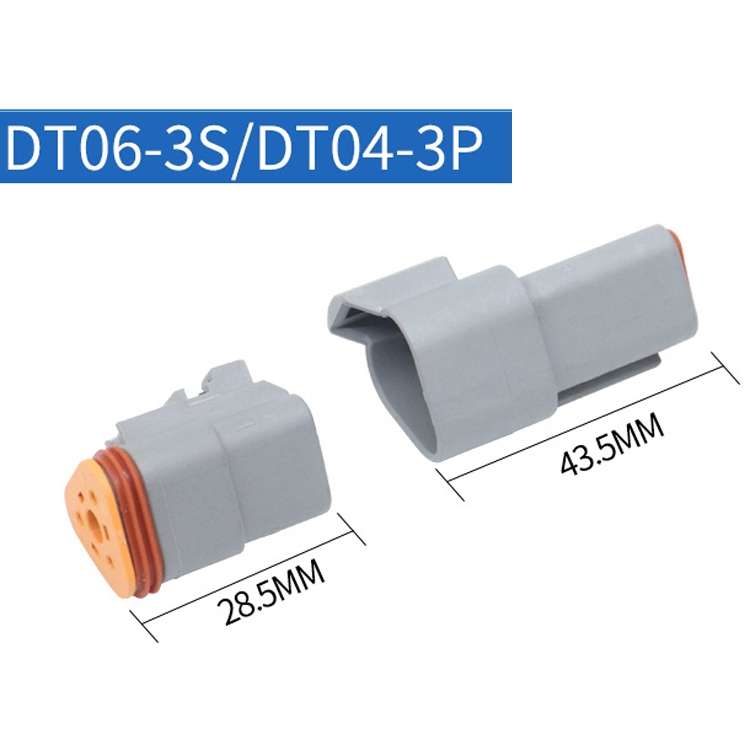 4 PCS DT04-3P / DT06-3S With Copper Car Waterproof Connector Conductive Connection Terminal