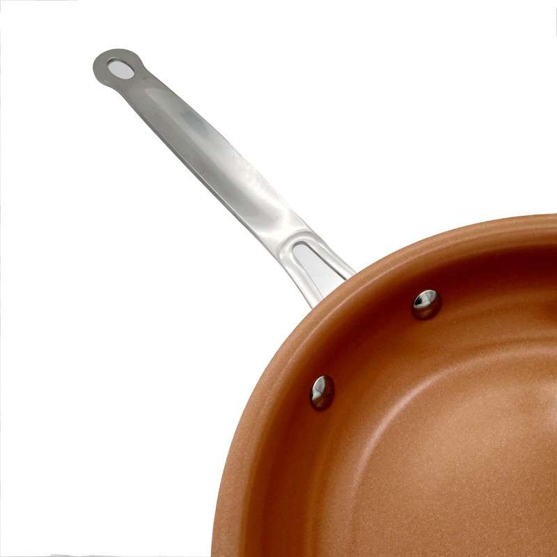 Induction Cooker Kitchen Pan Ceramic Coated Nonstick, Size:8 Inches