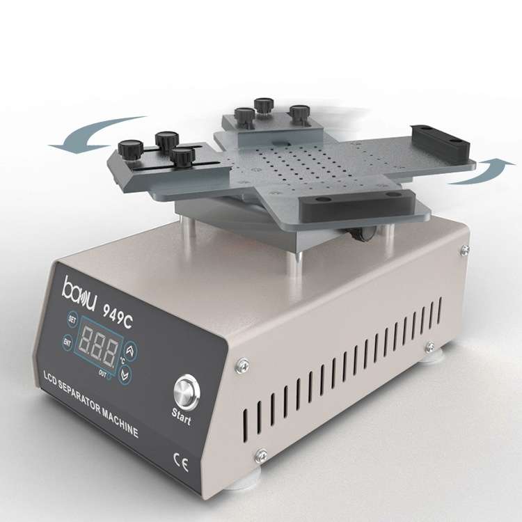 BAKU BA949C Heated 360-degree Rotating Fast LCD Screen Splitter(EU Plug 220V)