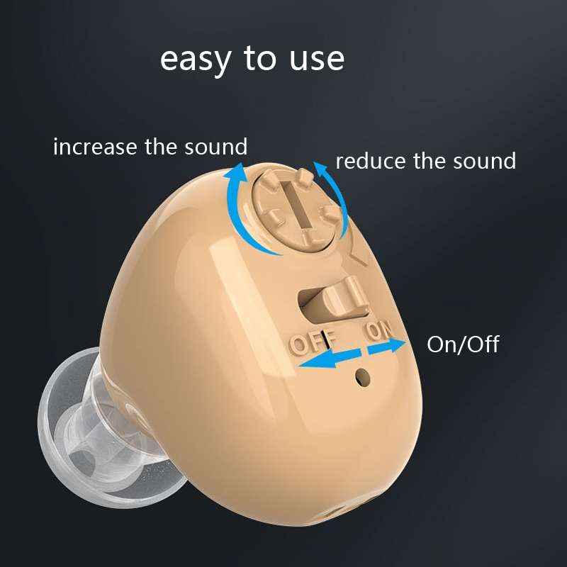 Elderly Sound Amplifier Portable Ear Canal Rechargeable Hearing Aid, Specification: US Plug(Skin Col