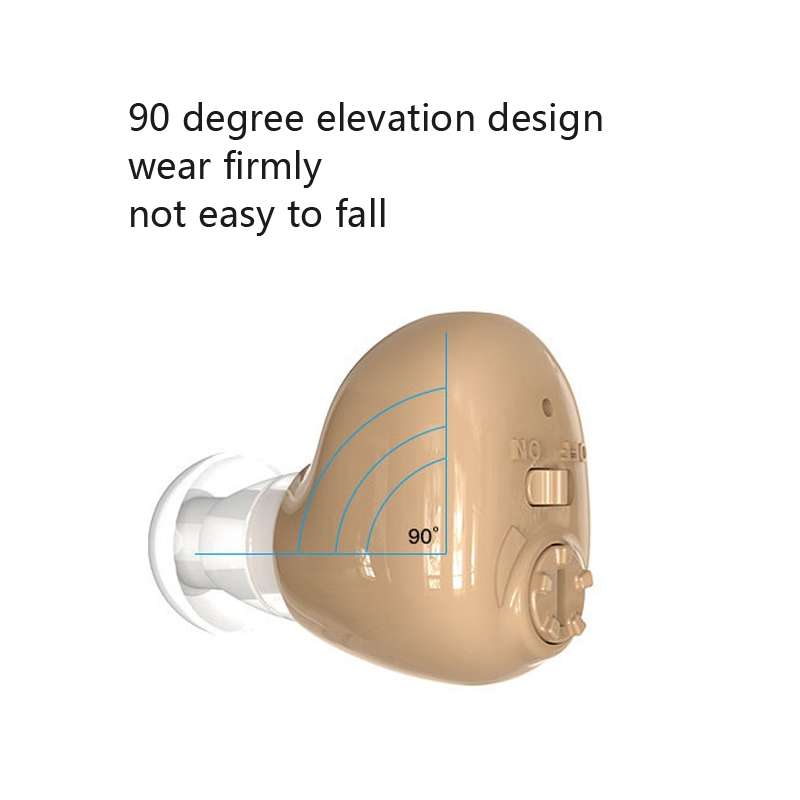 Elderly Sound Amplifier Portable Ear Canal Rechargeable Hearing Aid, Specification: EU Plug(Skin Col