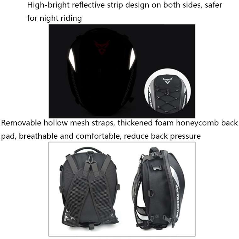 MOTOCENTRIC 11-MC-0102 Motorcycle Rear Seat Helmet Bag(Green)