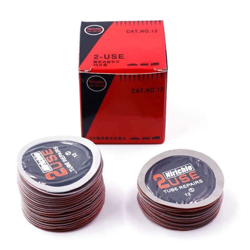 30 Tablets / Box Nirichie 60mm Round Car Tire Repair Patch Tire Repair Cold Patch Film