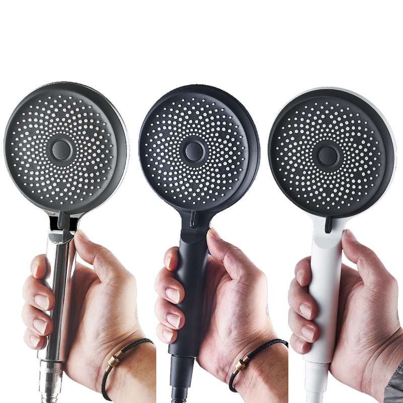 Home Handheld Silicone Supercharged Shower Nozzle, Style: White