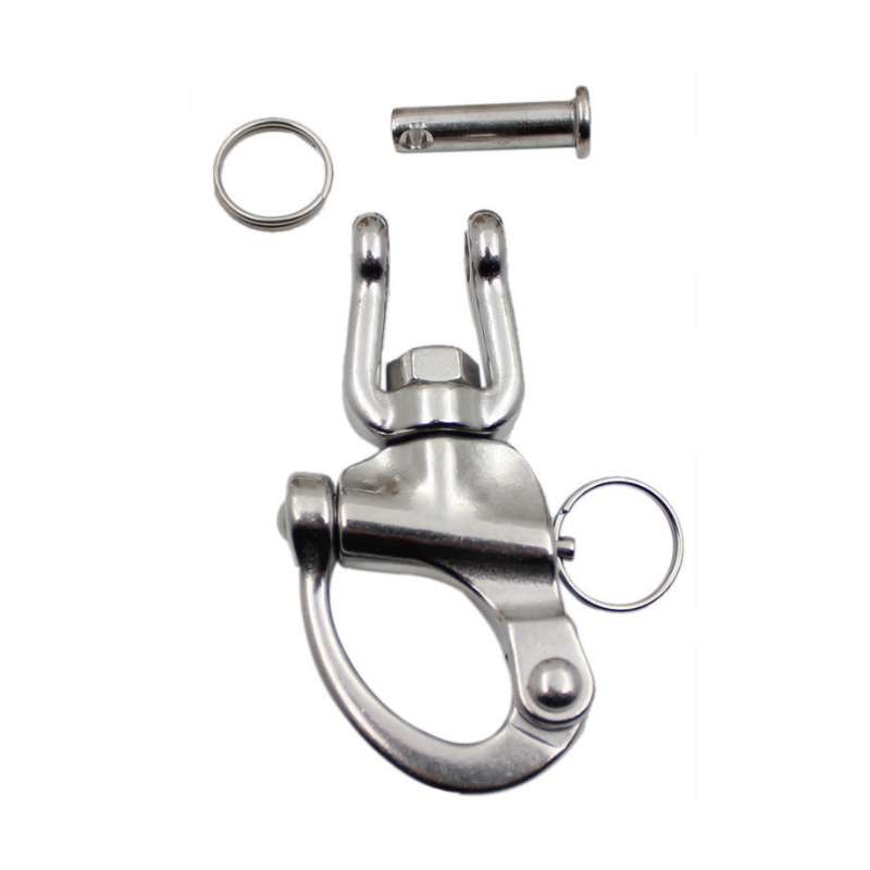 Yachting Sailing Stainless Steel Coil Type Rotary Spring Shackle, Specification: 87mm