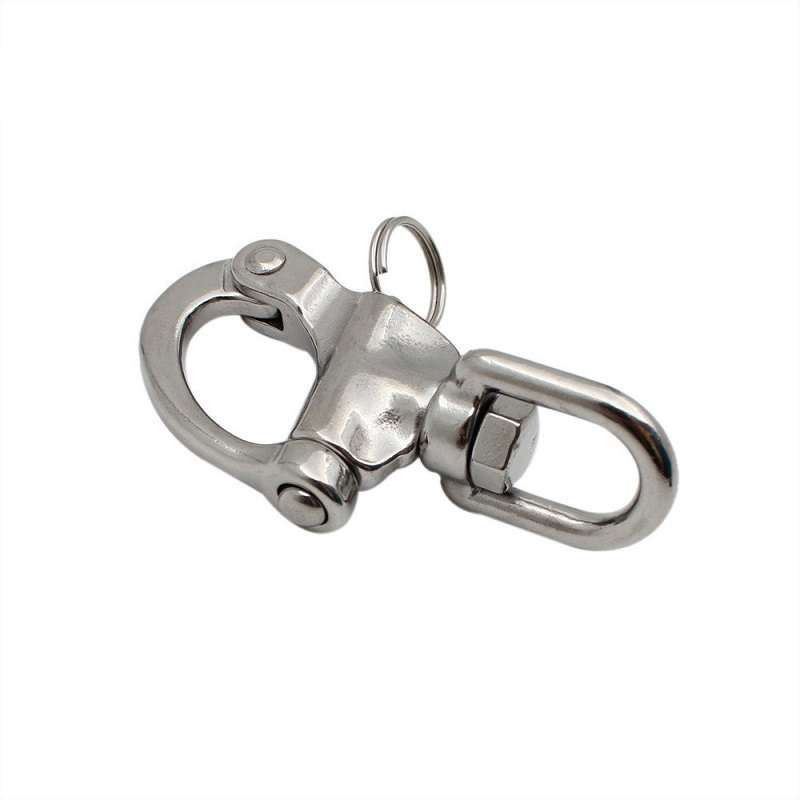 Yachting Sailing Stainless Steel Coil Type Rotary Spring Shackle, Specification: 87mm