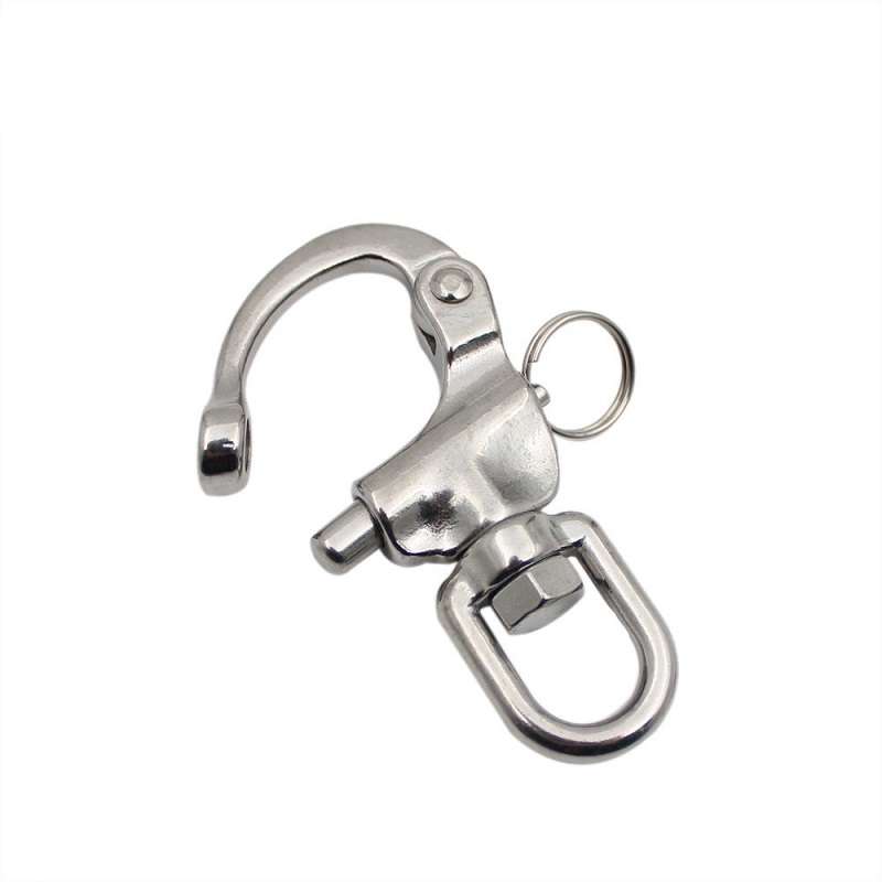 Yachting Sailing Stainless Steel Coil Type Rotary Spring Shackle, Specification: 87mm