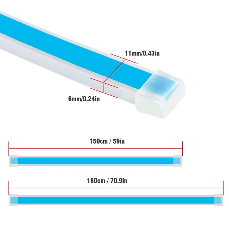 Car LED Streamer Decorative Hood Atmosphere Lights, Style: Remote Control+APP Colorful Light(1.5m)