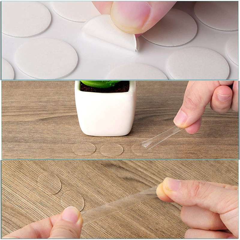 70pcs/sheet 20x0.5mm Round Transparent Double-Sided Adhesive Tape Waterproof Traceless Acrylic Glue