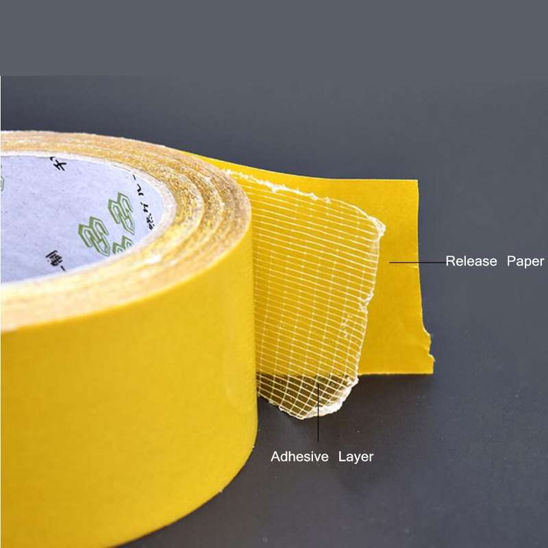 50mmx50 m Double-sided Fiberglass Grid Sticky Adhesive Fiber Transparent Mesh Tape