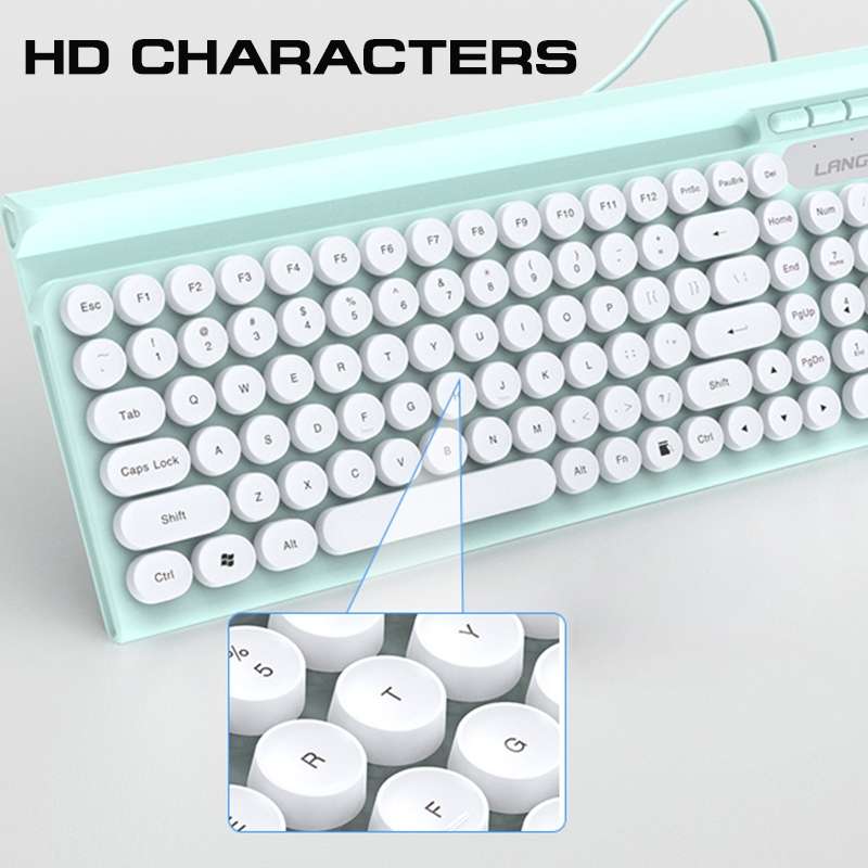 LANGTU L3 102 Keys Anti-Spill Silent Office Wired Mechanical Keyboard, Cable Length: 1.5m(Black)