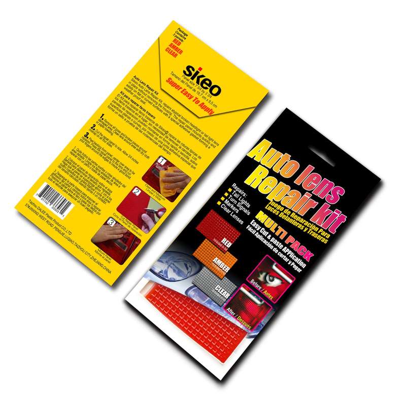 Sikeo Car Tail Light Repair Patch DIY Quick Patch Tool Package(Red+Yellow+Transparent)