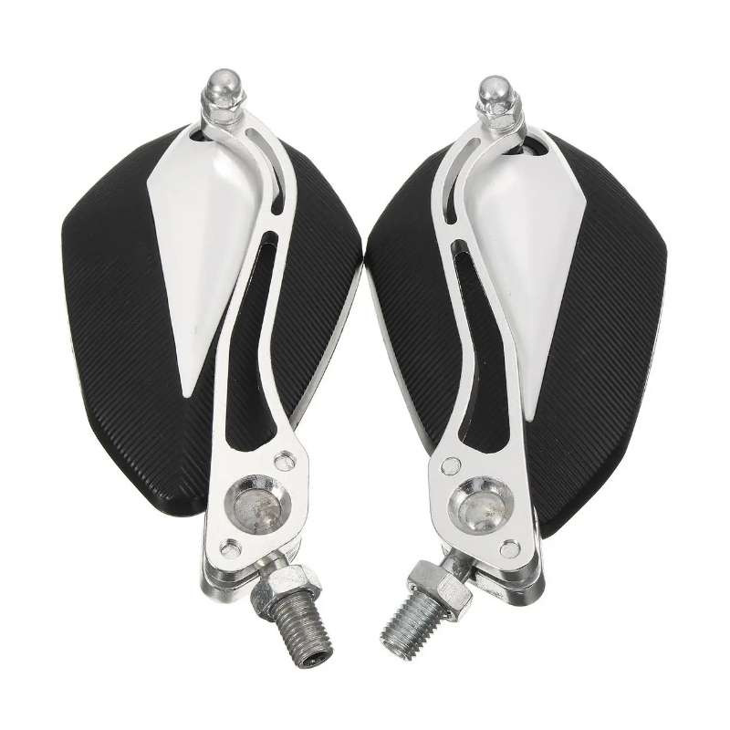 Aluminum Alloy Motorcycle Large-view Rearview Mirror Modification(Black)
