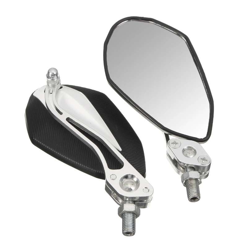Aluminum Alloy Motorcycle Large-view Rearview Mirror Modification(Black)