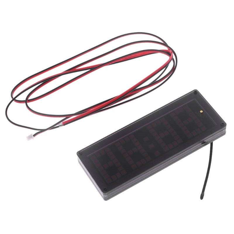 LED Dot Matrix Clock Car Thermometer Battery Voltage Measurement(White)